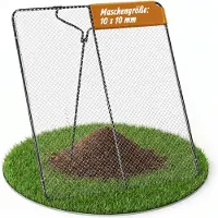 Relaxdays , tamiz para compostaje, tamaño de malla: 10x10 mm, dimensiones: 100 x 80 cm, galvanizado, acero, tamiz para jardín, para tierra y compost, color antracita/plateado