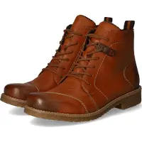 Rieker Botines con cordones caramelo