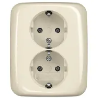 Busch-Jaeger Enchufe doble SCHUKO 202 EUJ-212, color RAL1013