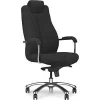 Halmar Silla de oficina Sonata XXL con reposabrazos - negra / cromada