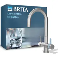 Brita Grifo De Cocina Redondo Con Sistema De 3 Vías Y Filtración P1000 Integrada Acero Inoxidable
