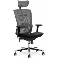 Halmar Silla de oficina Ambassador con reposabrazos - negra/gris