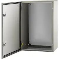 Vevor Caja de acero NEMA, 24 x 16 x 10 pulgadas, caja de acero NEMA 4X, IP66, resistente al agua y al polvo, caja de conexión eléctrica para uso en interiores y exteriores, con placa de montaje