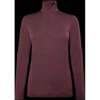 Icebreaker - Ropa interior térmica mujer - W Merino 200 Oasis LS Half Zip Dk Berry de Lana - Talla XS - Púrpura