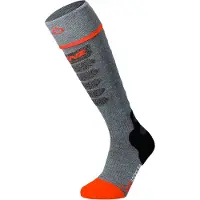 Lenz - Calcetines calefactables - Heat Sock 5.1 Toe Cap Slim Fit Grey/Red de Lana - Talla 31-34 - Gris