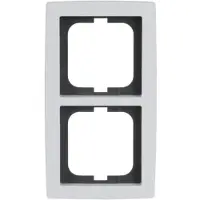 Busch-Jaeger BJ, marco simple, modelo 1722-84, doble, color blanco Davos/blanco estudio