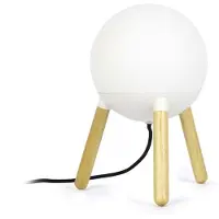 Faro MINE, Zlato, Blanco, Metal, Policarbonato, Madera, Universal, IP20, Clase II, Casquillo E27