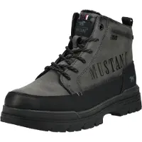 Mustang Botas con cordones 'Peppin' gris oscuro / negro
