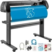 Vevor Máquina de corte de vinilo VEVOR de 71 cm, cortadora básica para plotter de vinilo con soporte, plotter, con ajuste de fuerza y velocidad, ideal para la fabricación de letreros