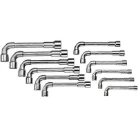 Gedore Juego de llaves de tubo dobles , 12 piezas, de 8 a 19 mm, modelo 25 PK-012