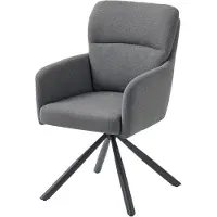 HOMCOM Silla de comedor , giratoria 360°, silla de cocina con cubierta de lino, diseño ergonómico