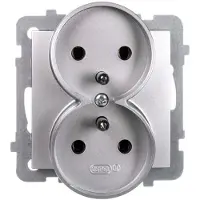 Ospel GP-2GRZ/m/18, plateado, IP20, 16 A, 71 mm, 48 mm, 71 mm