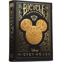 Bicycle Baraja De Cartas De Juego De Mesa Black &amp; Cards Disney Mickey Oro
