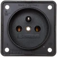 Hager 961852505, Tipo E, Tornillos, Gris antracita, Mate, IP20, IK05