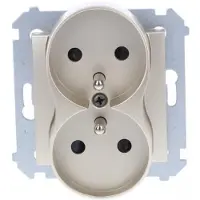 Kontakt-Simon Contacte: Simon DGZ2MZN.01/44, color dorado, plástico, IP20, 250 V, 75 mm, 46 mm