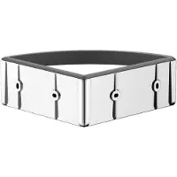Keuco Elegance: Portaesponjas de esquina, juego de 2 piezas, 180 mm, cromado/gris antracita - 11657010001