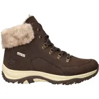 Rieker Botines con cordones marrón oscuro / blanco natural