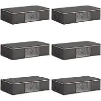 vidaXL : Caja de almacenamiento con ventana lateral transparente, 6 unidades, 50,4 litros