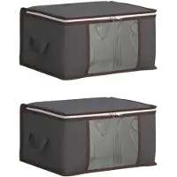 vidaXL : Caja de almacenamiento con ventana lateral transparente, 2 unidades, 37,5 litros