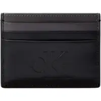 Calvin Klein Estuche 'Smooth Monologo Card' gris oscuro / negro