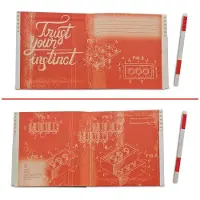 Euromic Cuaderno con Cierre y Bolígrafo de Gel (Rojo)