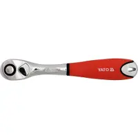 YATO Llave de trinquete de 1/2", 255 mm, con mango de metal y goma