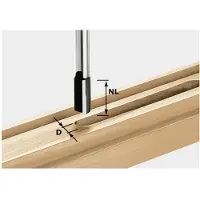 Festool HW S8 D14/20 fresa 14 x 20 x 60 x 8 mm ( 490964 ) para fresadora OF 900, OF 1000, OF 1010, OF 1010 R, OF 1400, OF 2000, OF 2200