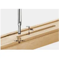 Festool Broca fresadora para roscas, vástago de 8 mm, acero rápido, modelo S8, diámetro de 4 mm, longitud de 10 mm | 490953
