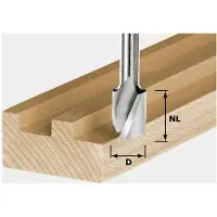 Festool HS Spi S8 D16/20 Fresa espiral, 16 x 20 mm, mango 8 mm (490949)