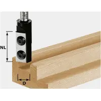 Festool Broca fresadora para ranuras con placas intercambiables, acero rápido, vástago de 8 mm, acero rápido S8, diámetro de corte de 8 mm, profundidad de corte de 20 mm, para madera, grano Z1. | 491078