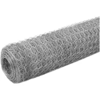 vidaXL Valla de alambre, acero galvanizado, 25 x 1,5 m, color plateado