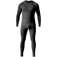 Maier Sports - Adrian - Ropa interior fibra sintética size S, negro/gris