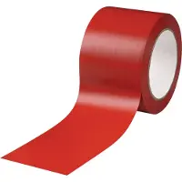 ROCOL Cinta de señalización para suelo, marca Easy Tape, PVC, color rojo, longitud 33 metros, ancho 75 mm