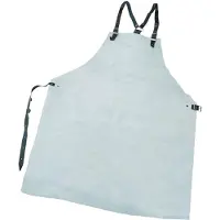 Feldtmann Delantal de cuero dividido gris, modelo Knut L., de aproximadamente 100 cm de alto y 80 cm de ancho, marca FELDTMANN