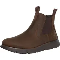 SKECHERS para hombre. 205227 Botines de Piel Augustino Paulo marrón (43), Plano, Ninguno, Casual, outlet 2026.