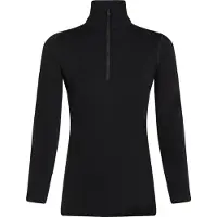 Icebreaker - Ropa interior térmica mujer - W Merino 260 Oasis LS Half Zip Black de Lana - Talla XL - Negro