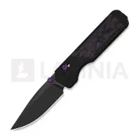 Kizer Cutlery Navaja Militaw 315 Elmax, Purple Haze FatCarbon & Black Aluminum, Matte DLC Ultra