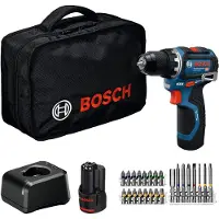 Bosch Taladro atornillador inalámbrico GSR 12V-32, 2 baterías GBA 12V de 2.0Ah, bolsa de herramientas