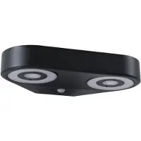 Paulmann . Lámpara LED para exterior, modelo Silma. Sensor de movimiento (infrarrojo) con regulación de luz ambiental. Doble salida de luz