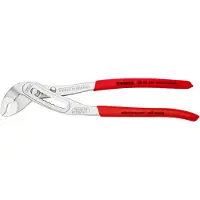 Knipex Alicate de bomba de agua , tipo "alicate de cocodrilo", longitud 250 mm, cromado, con mangos recubiertos de plástico - 88 03 250