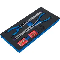 Bgs : Bandeja de herramientas 1/3. Juego de alicates para clips de doble articulación, 1138 mm, 1,14 kg