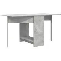 vidaXL Mesa de comedor, 138 x 70 x 73,5 cm, tablero de madera, color gris cemento