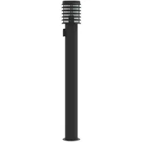 vidaXL Lámpara de pared con enchufe, color negro, 110 cm, acero inoxidable
