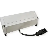 Bachmann DESK2: 2 tomas de corriente con toma de tierra, 2 tomas de corriente con interruptor diferencial, conexión GST18, acero inoxidable