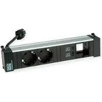 Bachmann POWER FRAME M 2xCEE7/3, 1xUSB A&C 22W, 1xCM, cable de 0,2m, conector GST18