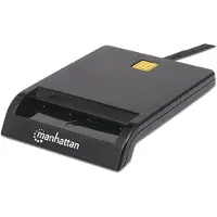 Manhattan Lector De Tarjetas Externo Usb-a Contact Smart Card Reader