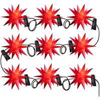 Sterntaler Cadena luces LED estrellas exterior 9 luces rojo
