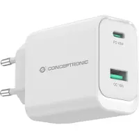 Conceptronic Cargador De Pared Usb-a Y Usb-c Quick Charge 3.0 Pd Pps