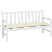 vidaXL Cojín para banco de jardín, color crema, 150x50x7 cm, tejido Oxford
