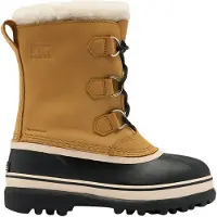 Sorel - Apreski - Little Kids Caribou WP Caribou Buff Black de Cuero - Talla Infantil 31 - Marrón